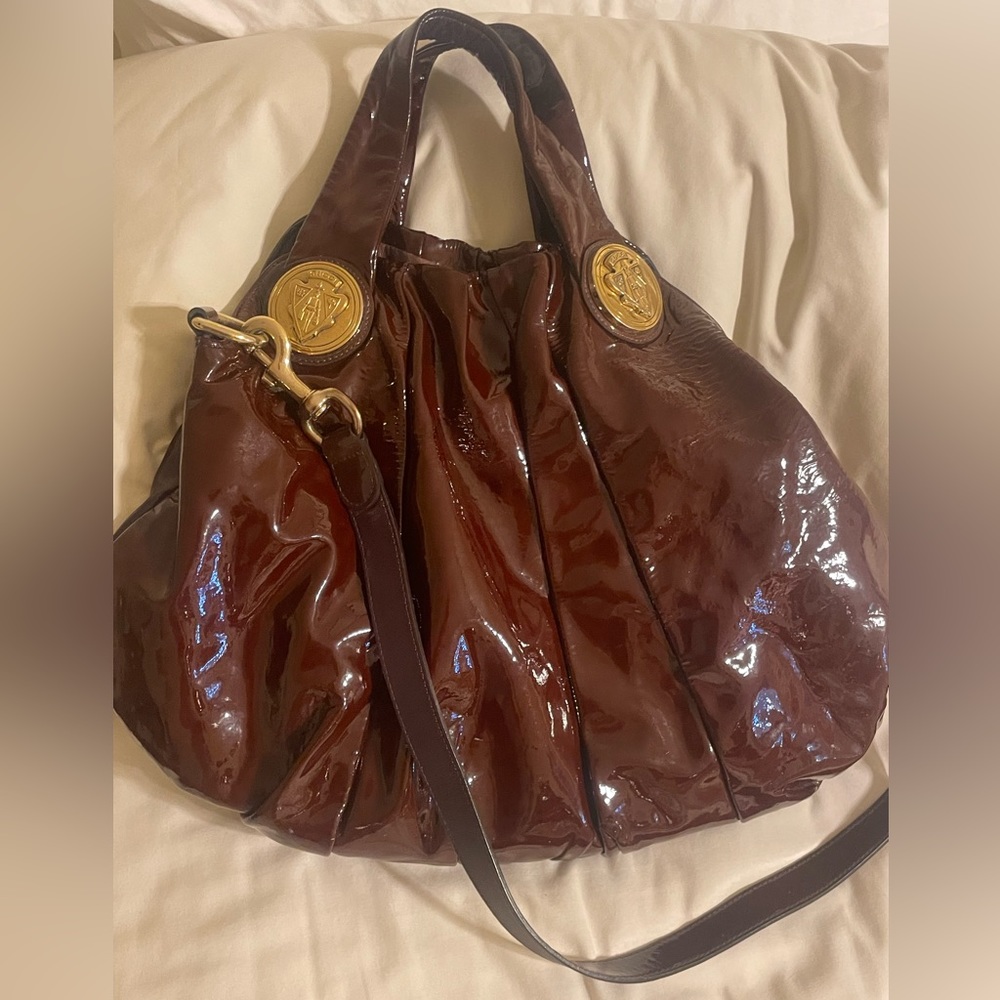 Gucci Hysteria Bag Patent leather in purple/brown